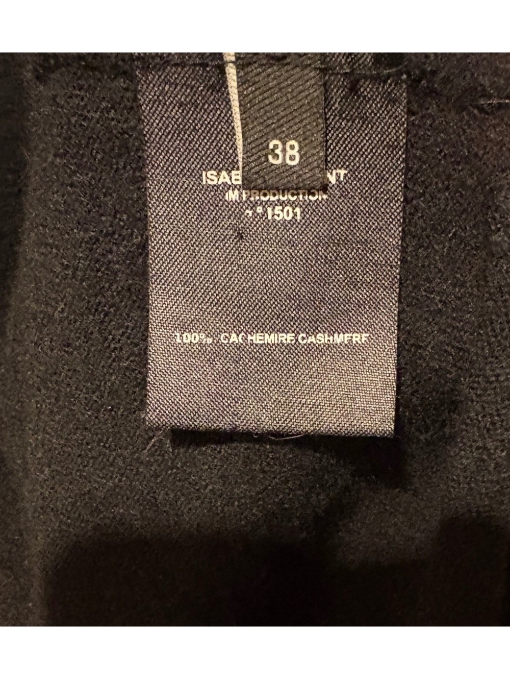 Isabel Marant 100% Cashmere V-Neck Sweater Women's 38 / US 6 Black High Low Hem - Picture 4 of 4